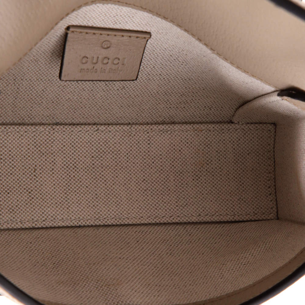 Gucci Mini Horsebit 1955 Flap Crossbody Bag GG Coated Canvas - Picture 5 of 5